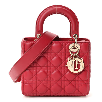 Christian Dior Lambskin Cannage Small My ABCDior Lady Dior Red 1 of 10