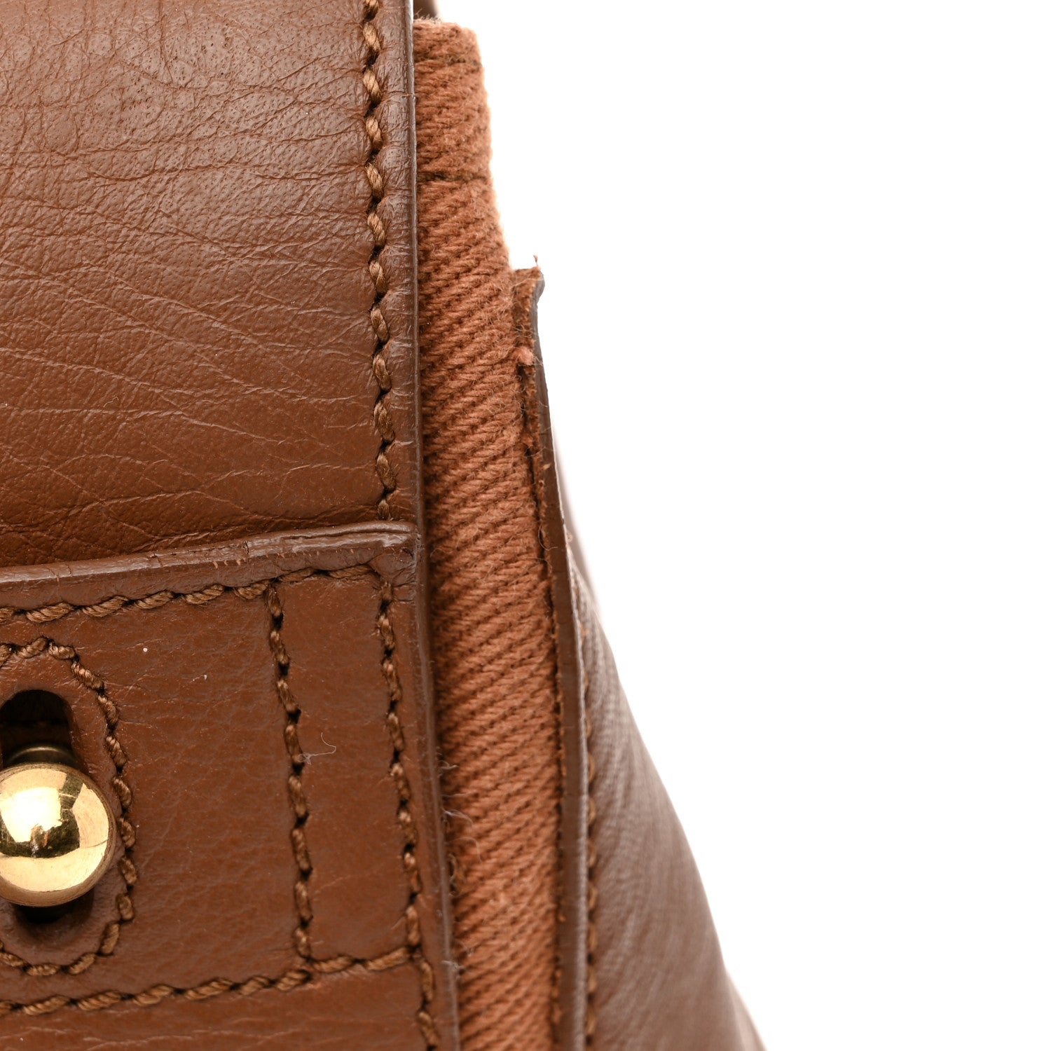 Saint Laurent Calfskin Canvas Medium Muse Two Brown 13 of 14