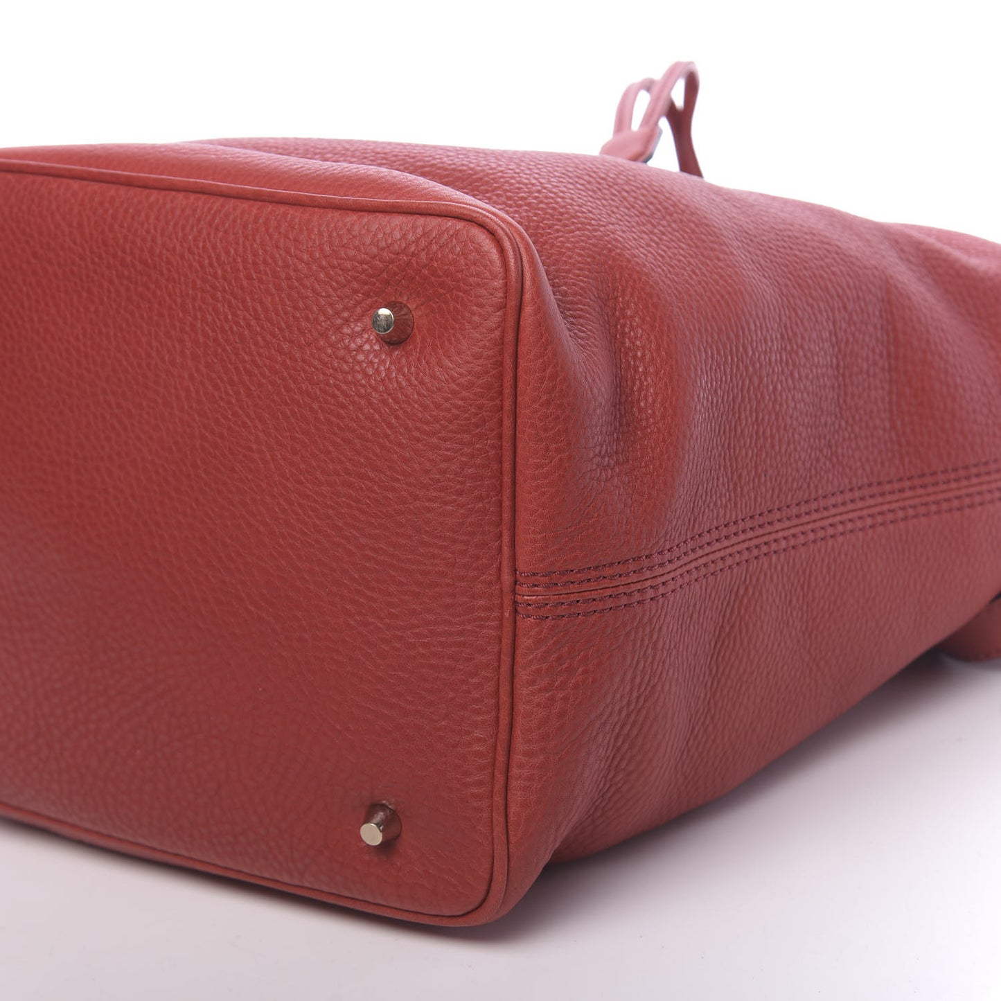 Grainy Calfskin Medium Ashby Hobo Cadmium Red