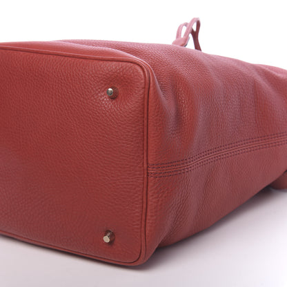Burberry Grainy Calfskin Medium Ashby Hobo Cadmium Red 11 of 13