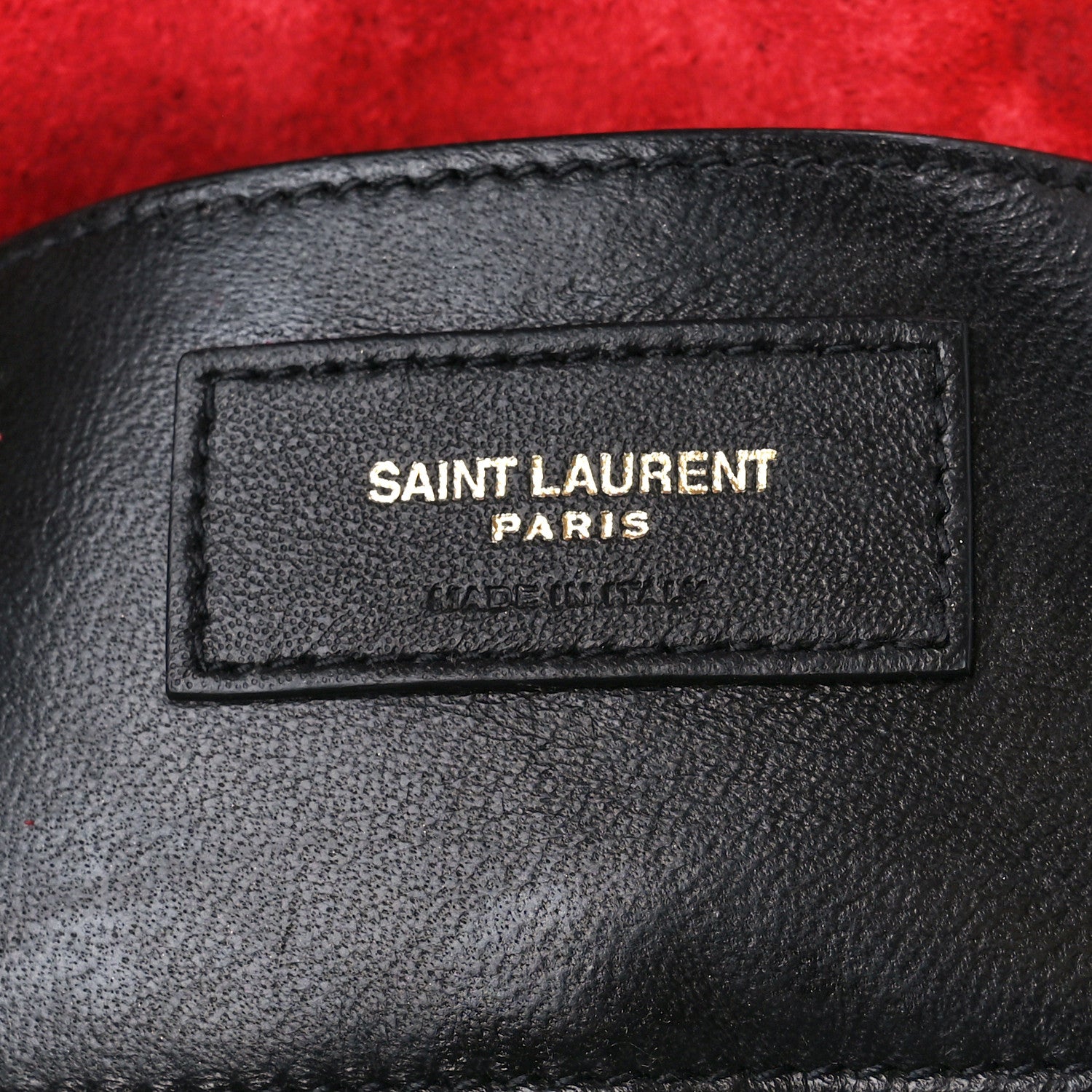 Saint Laurent Patent Matelasse Monogram Small Vicky Chain Bag Red 6 of 12