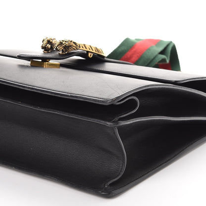 Gucci Moon Calfskin Web Large Dionysus Bamboo Top Handle Bag Black 17 of 21