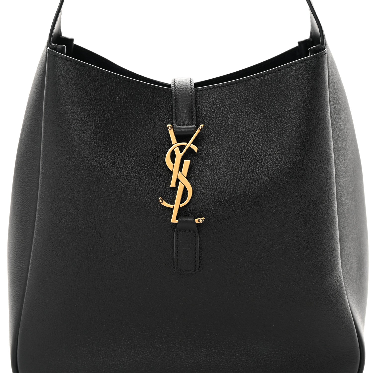 Saint Laurent Smooth Calfskin Small Le 5 A 7 Soft Hobo Black 8 of 11