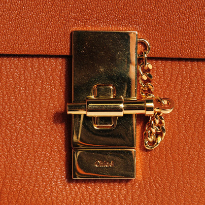 Chloe Grained Lambskin Drew Shoulder Bag Caramel 6 of 9
