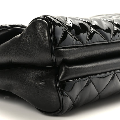 Chanel Patent Quilted Medium Rock In Rome Single Flap Black 8 of 9