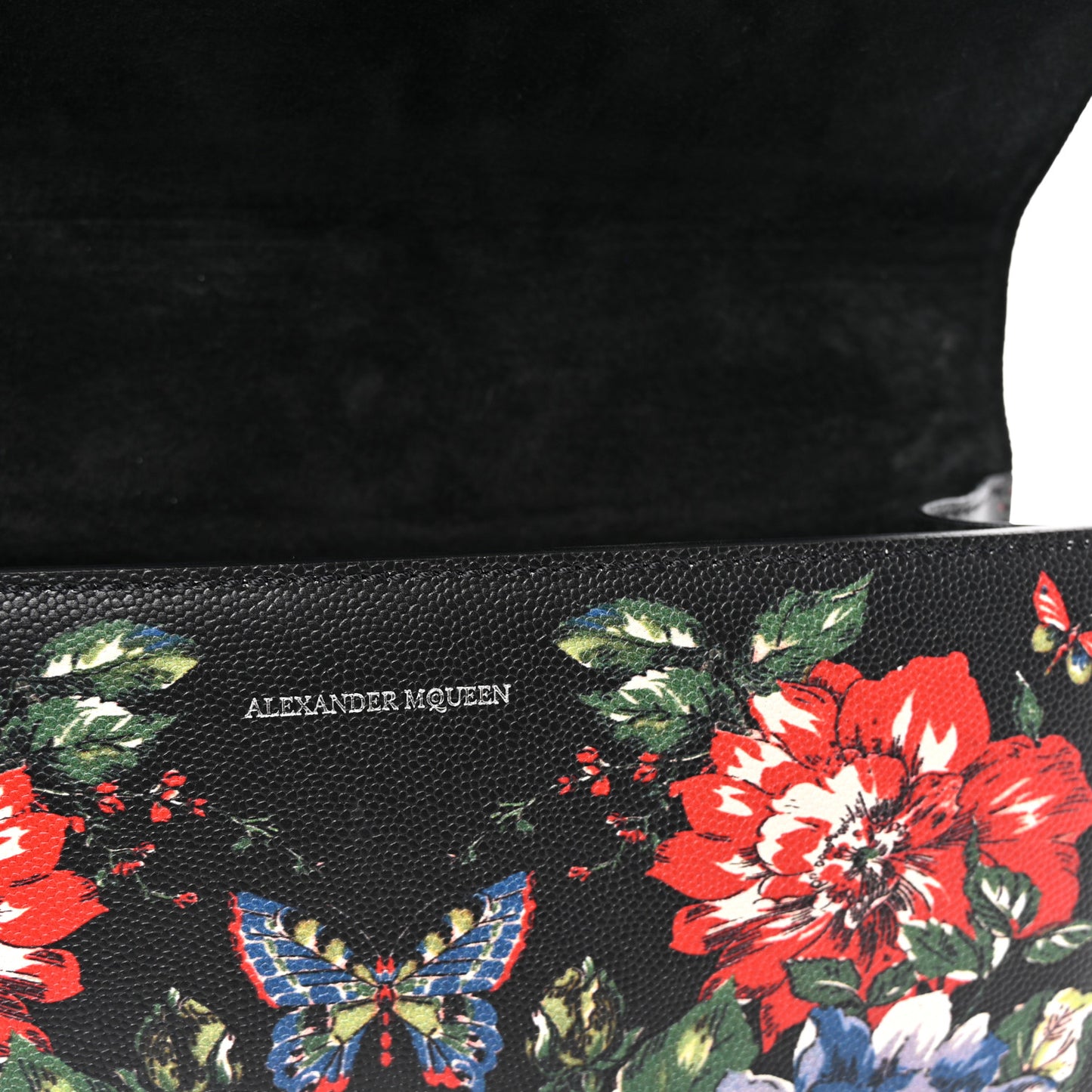 Calfskin Floral Medium Insignia Flap Multicolor
