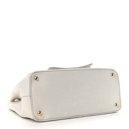 Prada Saffiano Lux Galleria Front Pocket Tote Talco Platino 4 of 18