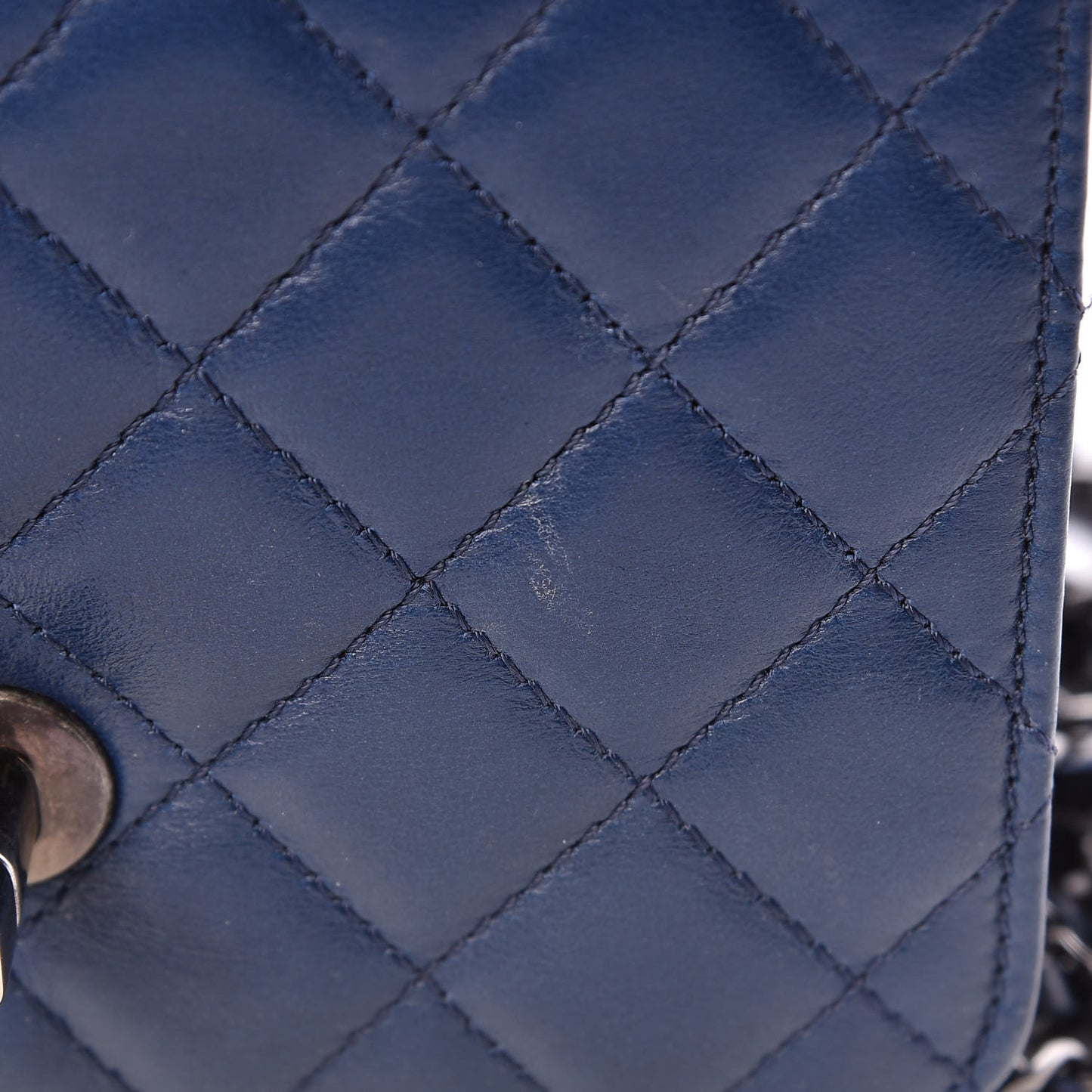 Lambskin Quilted Mini Crossing Times Flap Blue