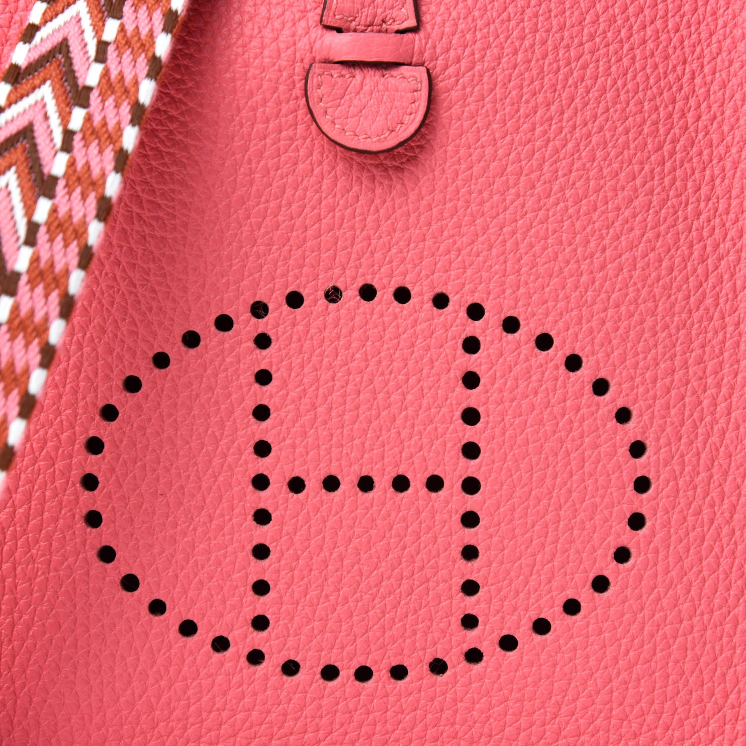 Hermes Taurillon Clemence Allegro Evelyne TPM Rose Azalee Rose Confetti 10 of 11