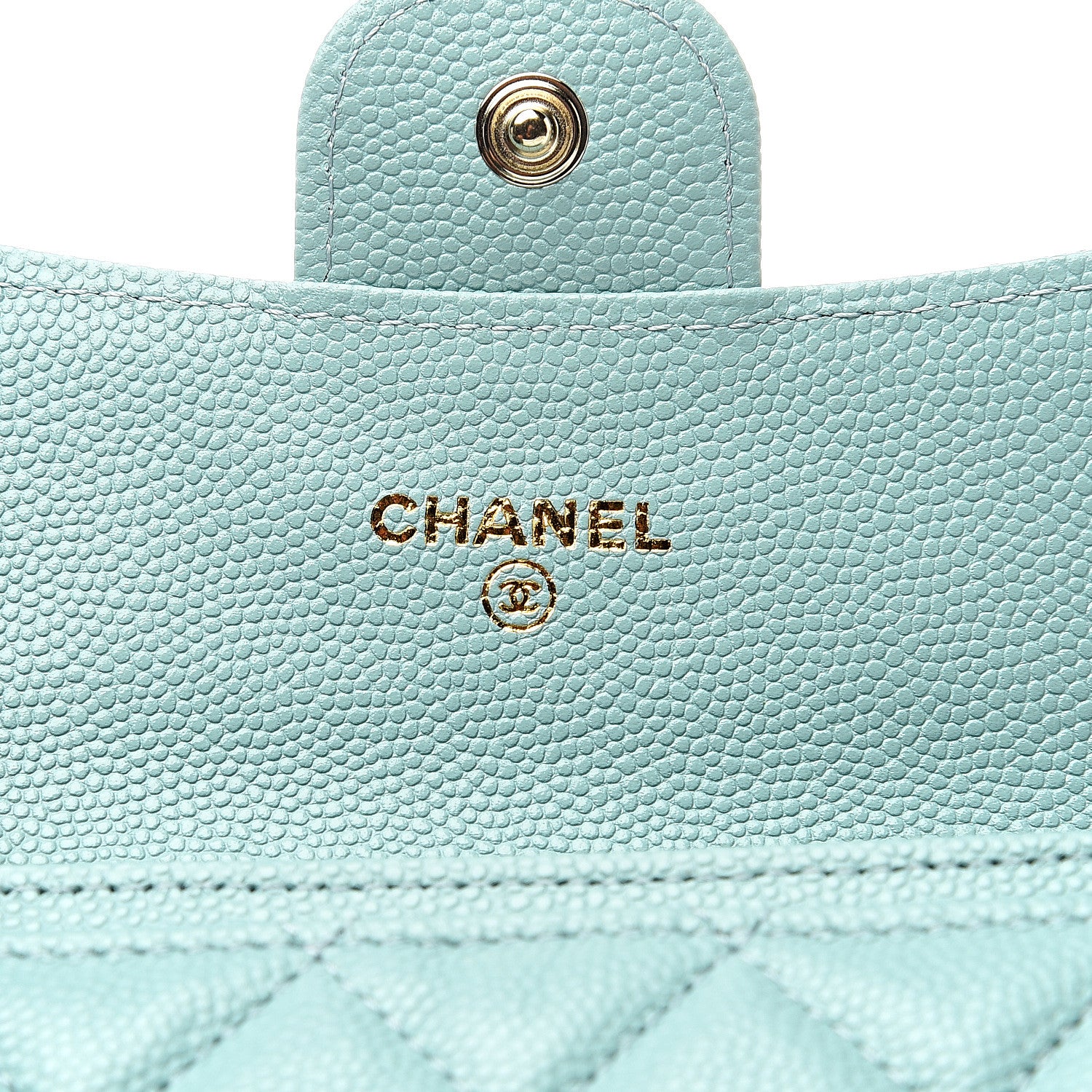 Chanel Caviar Quilted Flap Card Holder Wallet Blue 5 of 8