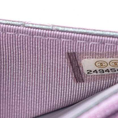Chanel Iridescent Lambskin Quilted Reissue Wallet On Chain WOC Light Purple 8 of 9
