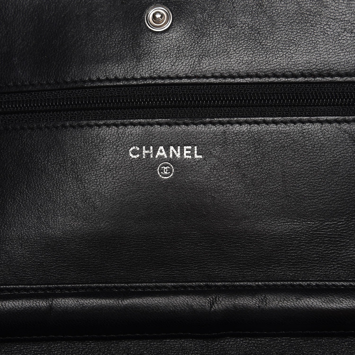 Chanel Lambskin Quilted Wallet On Chain WOC Black 6 of 19