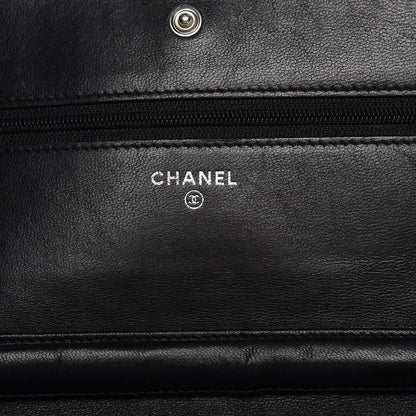 Chanel Lambskin Quilted Wallet On Chain WOC Black 6 of 19