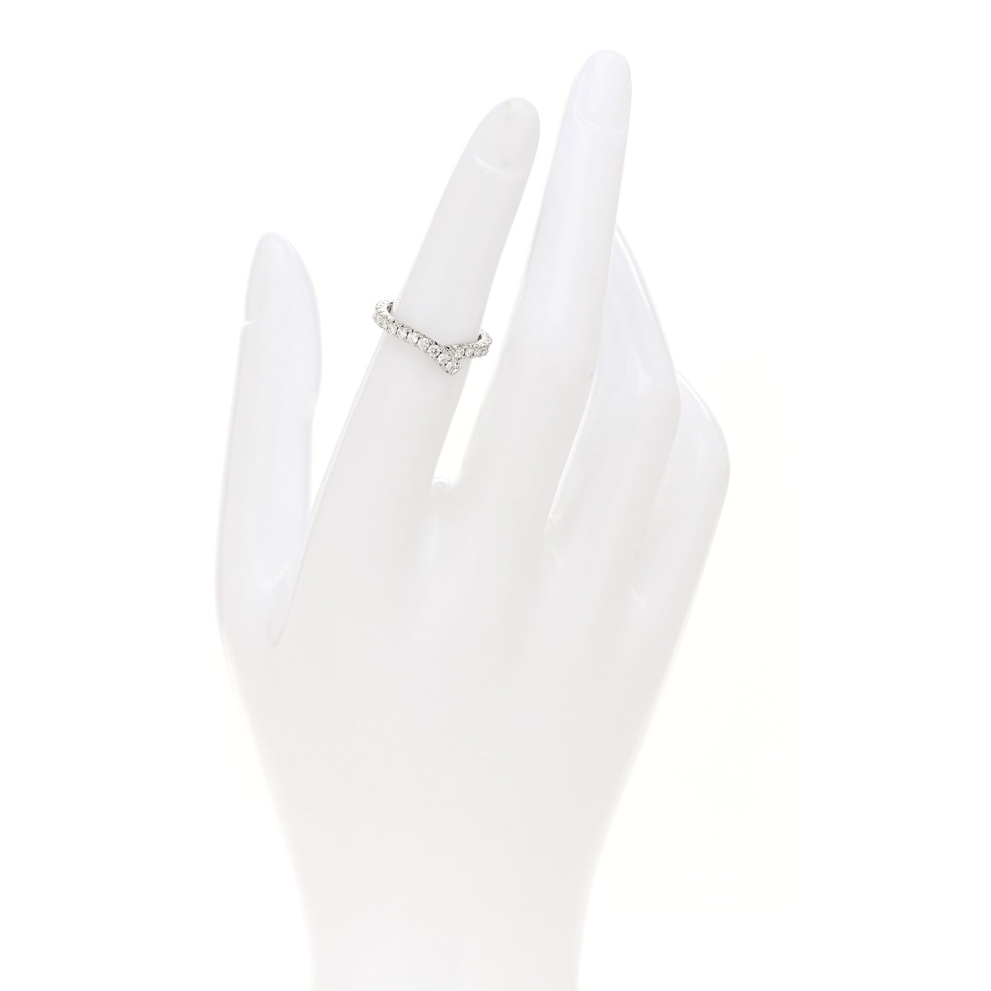 Platinum Diamond Ribbon Wedding Band Ring 49 4.75