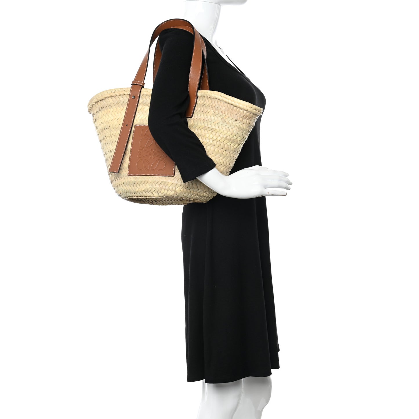 Raffia Basket Tote Bag Natural Tan