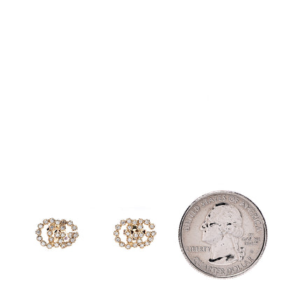 Gucci 18K Yellow Gold Diamond Running G Earrings 2 of 6