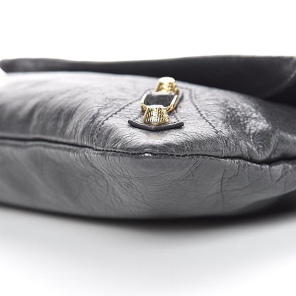 Balenciaga Agneau Giant 12 Gold Hardware Envelope Strap Clutch Gris Fossile 6 of 9