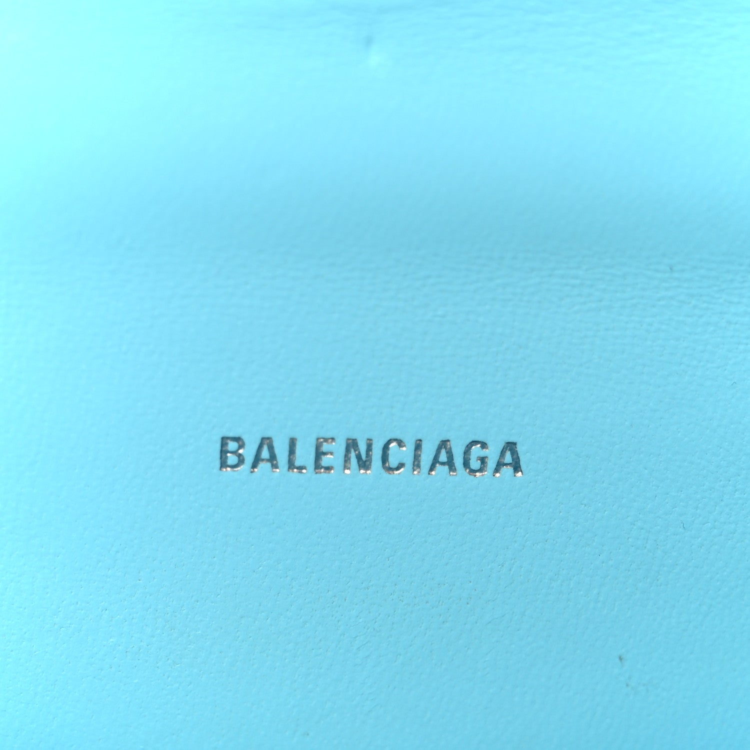 Balenciaga Shiny Calfskin Crocodile Embossed Hourglass Top Handle Bag XS Turquoise 6 of 11
