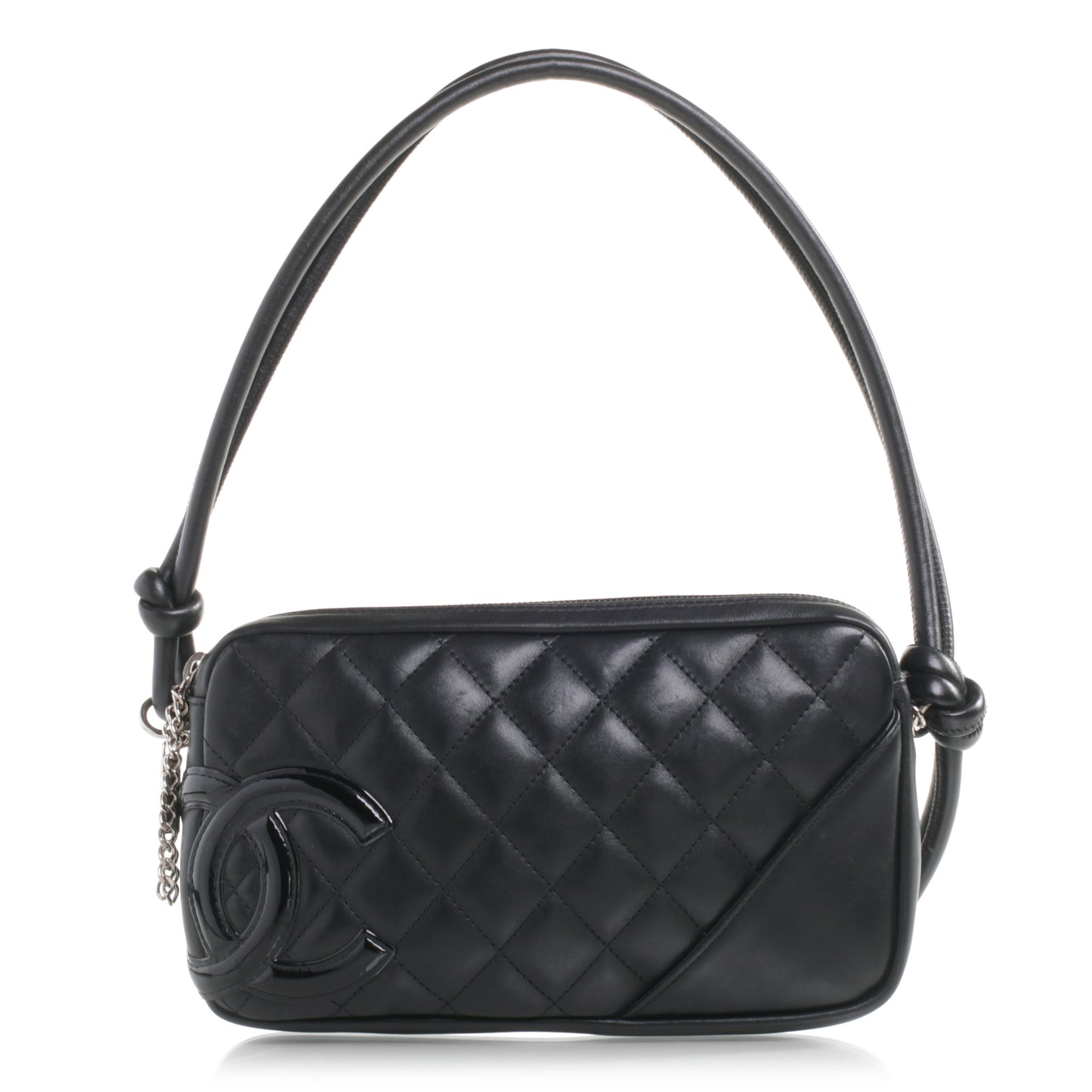 Calfskin Quilted Cambon Pochette Black