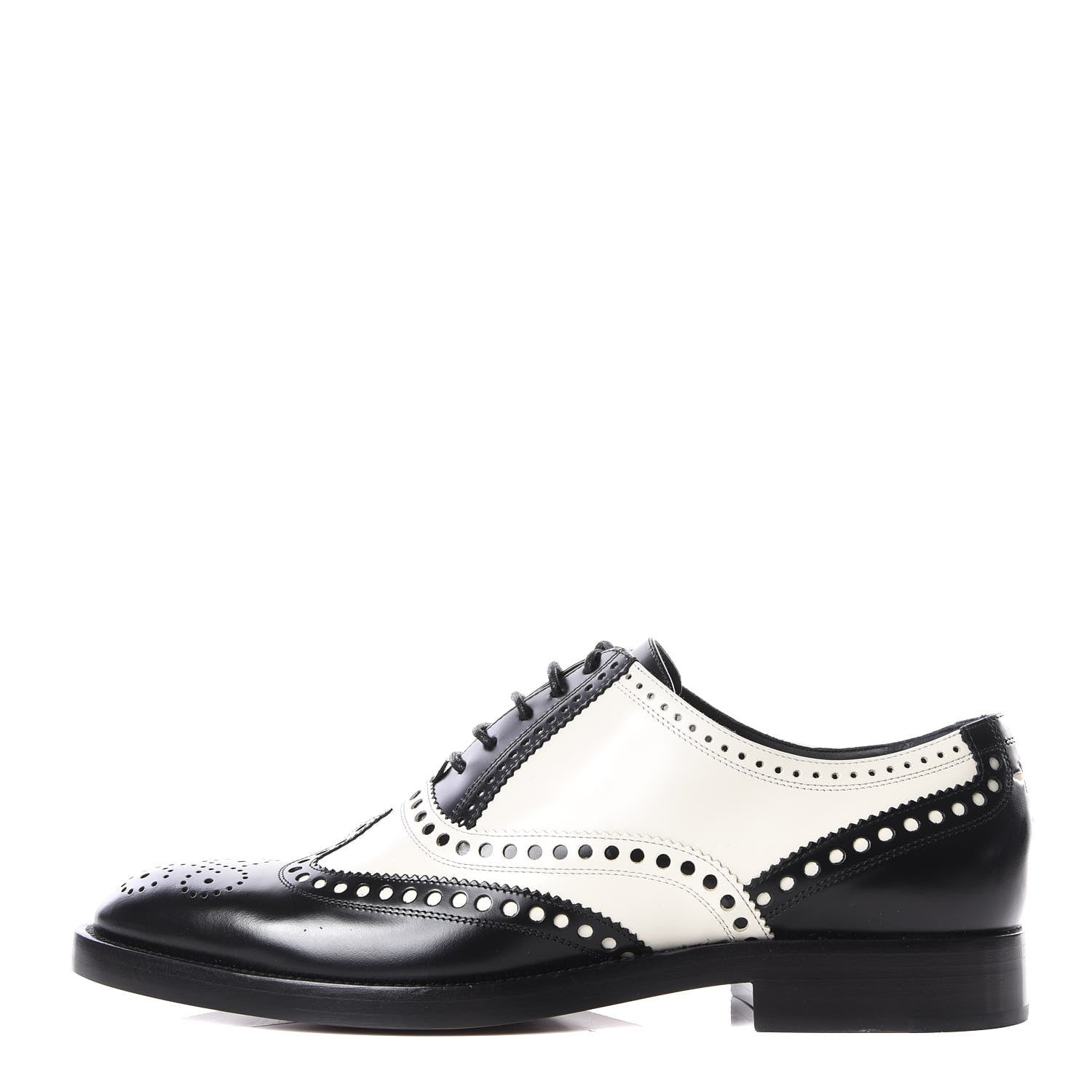 Christian Dior Calfskin Diorunit Oxford Flats 38.5 Black White 1 of 11