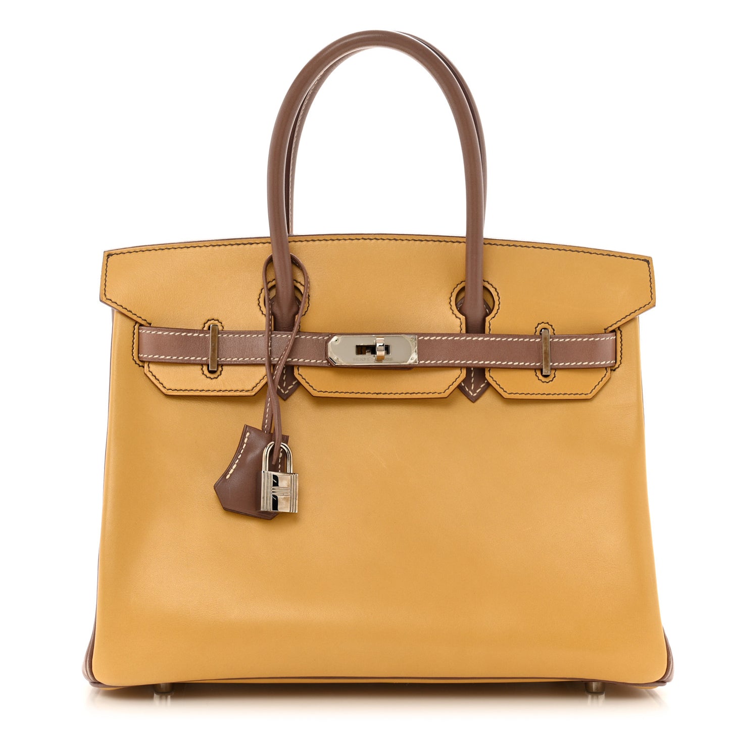 Chamonix Horseshoe Birkin 30  Curry Brulee Gris Tourterelle