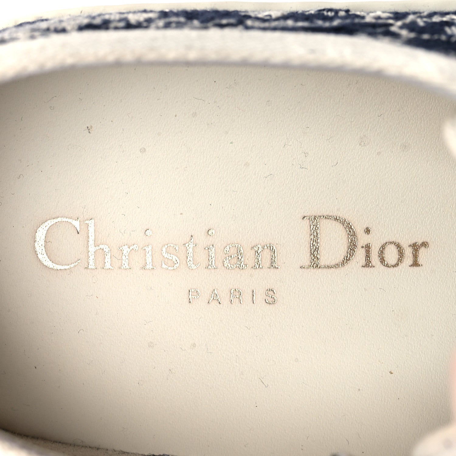 Christian Dior Canvas Toile De Jouy Embroidered Womens Walk'N'Dior Low Top Sneakers 39 Off White Deep Blue 7 of 8