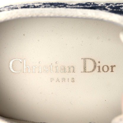 Christian Dior Canvas Toile De Jouy Embroidered Womens Walk'N'Dior Low Top Sneakers 39 Off White Deep Blue 7 of 8