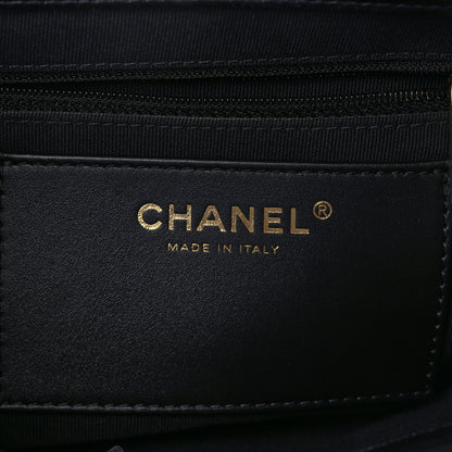 Chanel Lambskin Quilted Braided CC Accordion Flap Bag Black 6 of 11