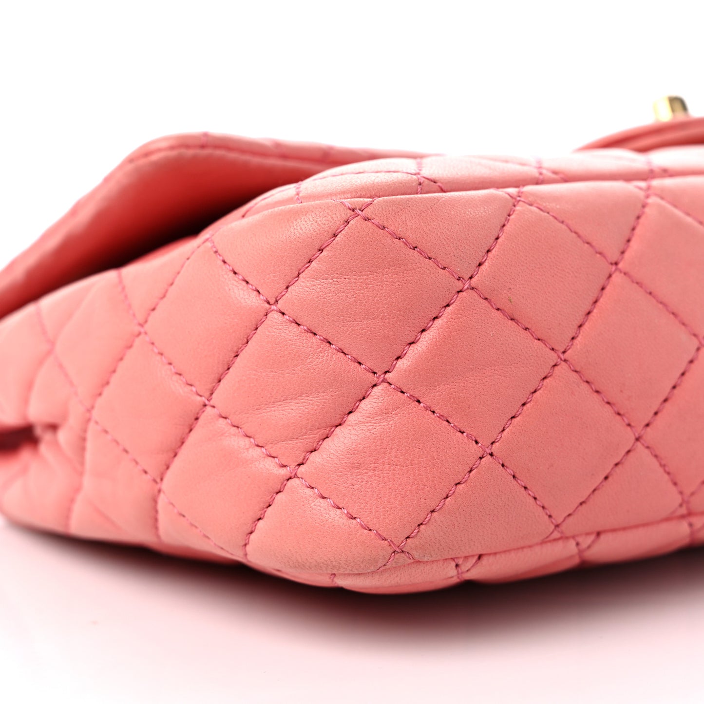 Lambskin Quilted Valentine Charms Medium Single Flap Pink