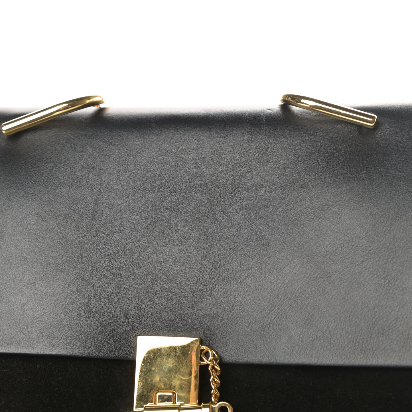 Suede Smooth Calfskin Medium Drew Shoulder Bag Black