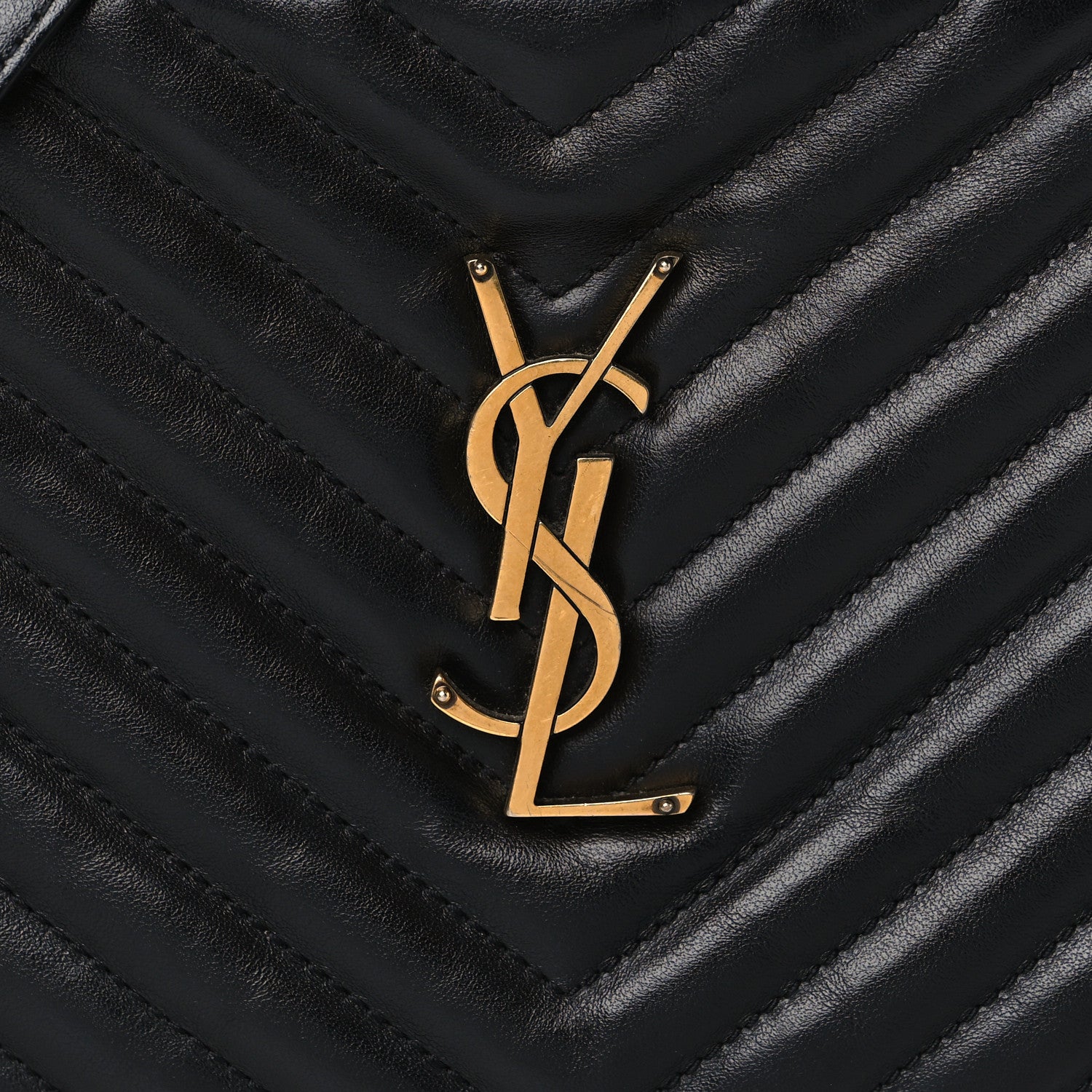 Saint Laurent Calfskin Matelasse Monogram Lou Camera Bag Black 8 of 10