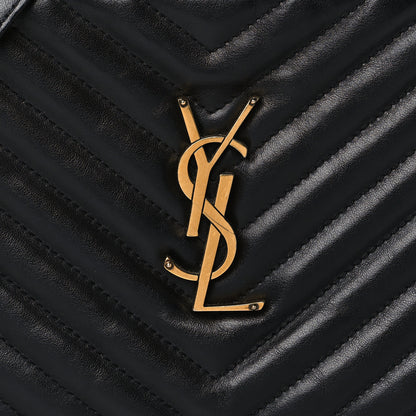 Saint Laurent Calfskin Matelasse Monogram Lou Camera Bag Black 8 of 10