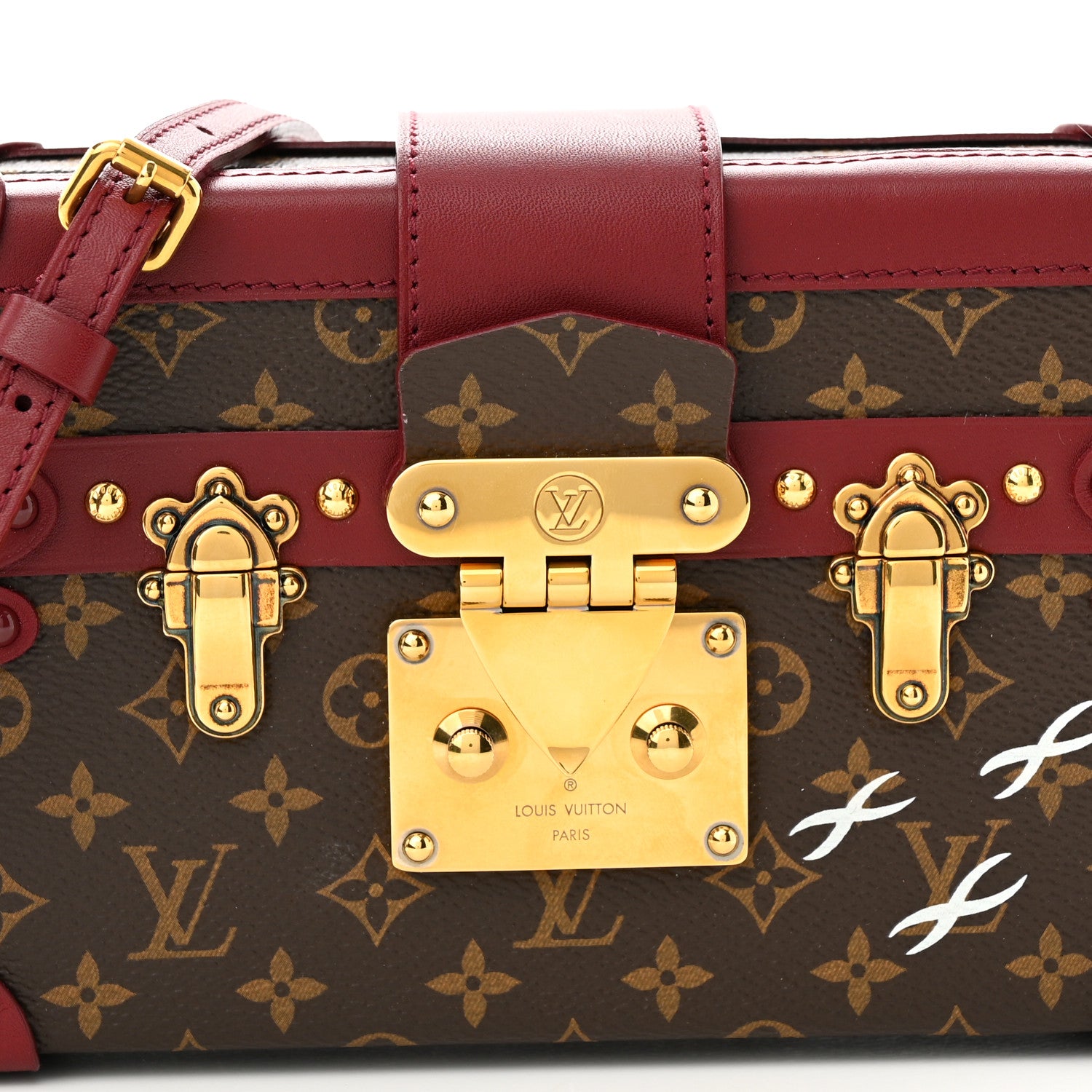 Louis Vuitton Monogram Petite Malle Bordeaux 7 of 9