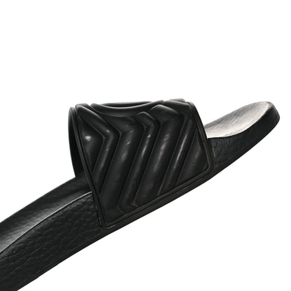 Gucci Rubber Matelasse Womens Slide Sandals 35 Black 9 of 10