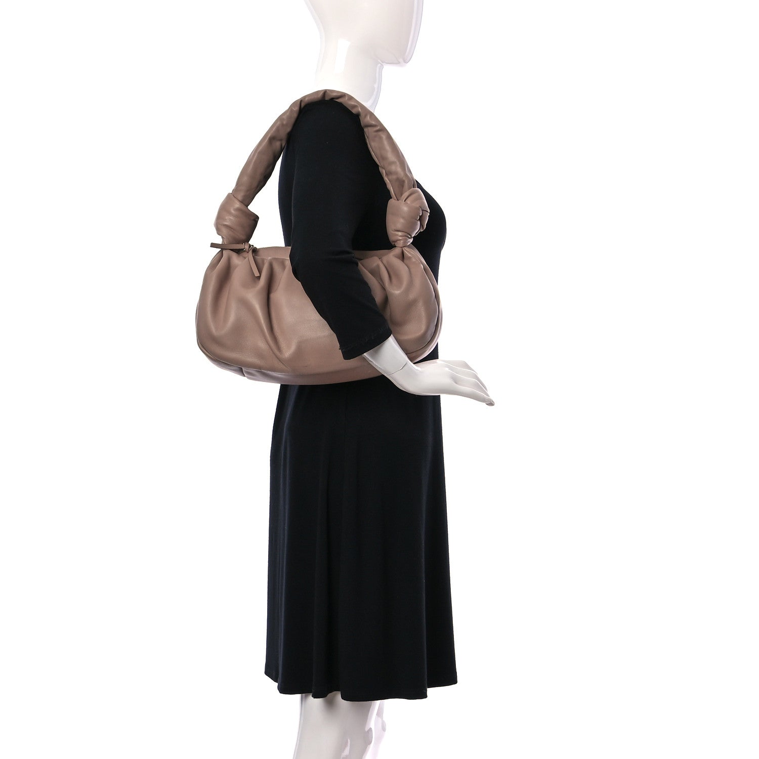 Miu Miu Nappa Knot Top Handle Shoulder Bag Beige 2 of 12