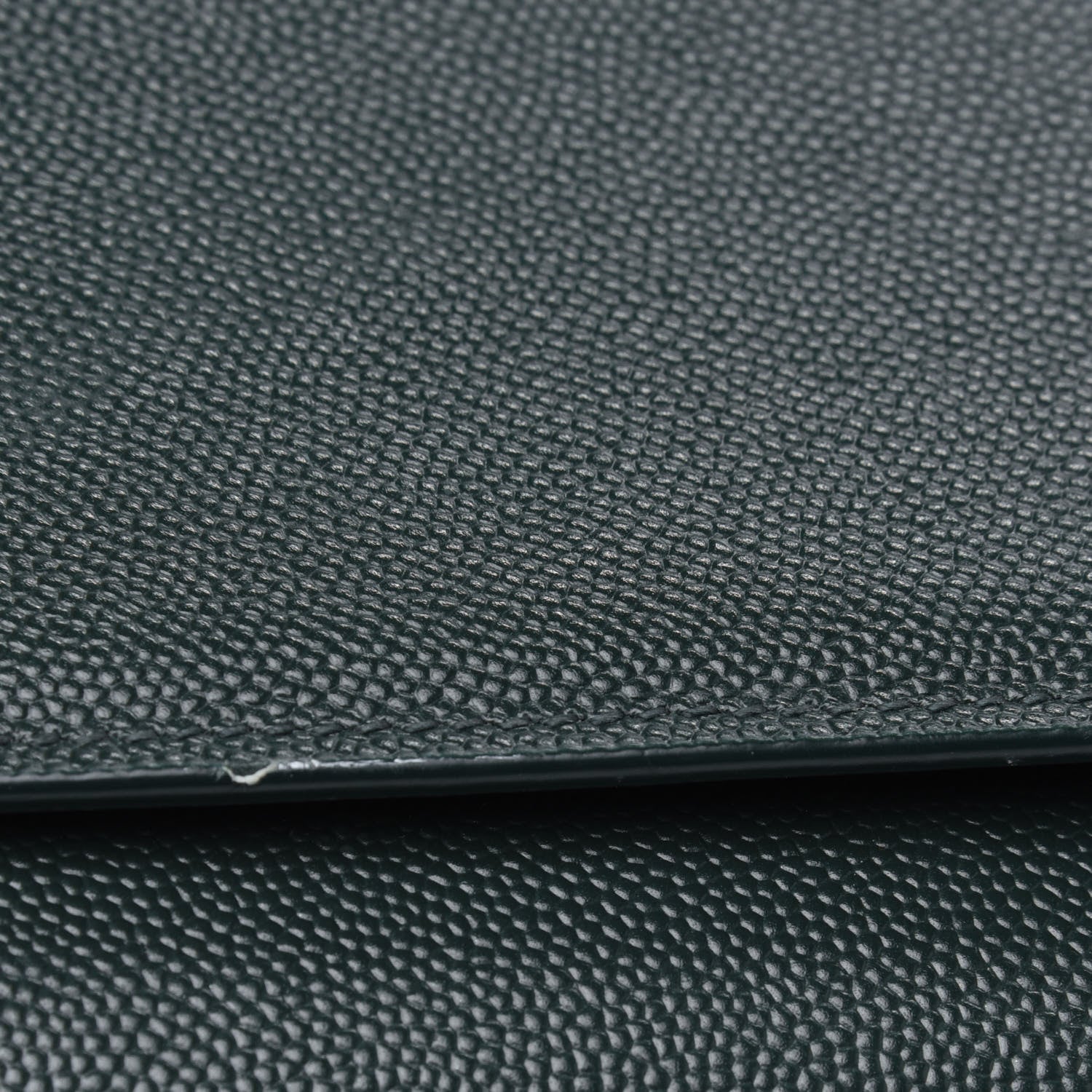 Saint Laurent Grain De Poudre Medium Monogram Kate Satchel Vert Fonce 13 of 14