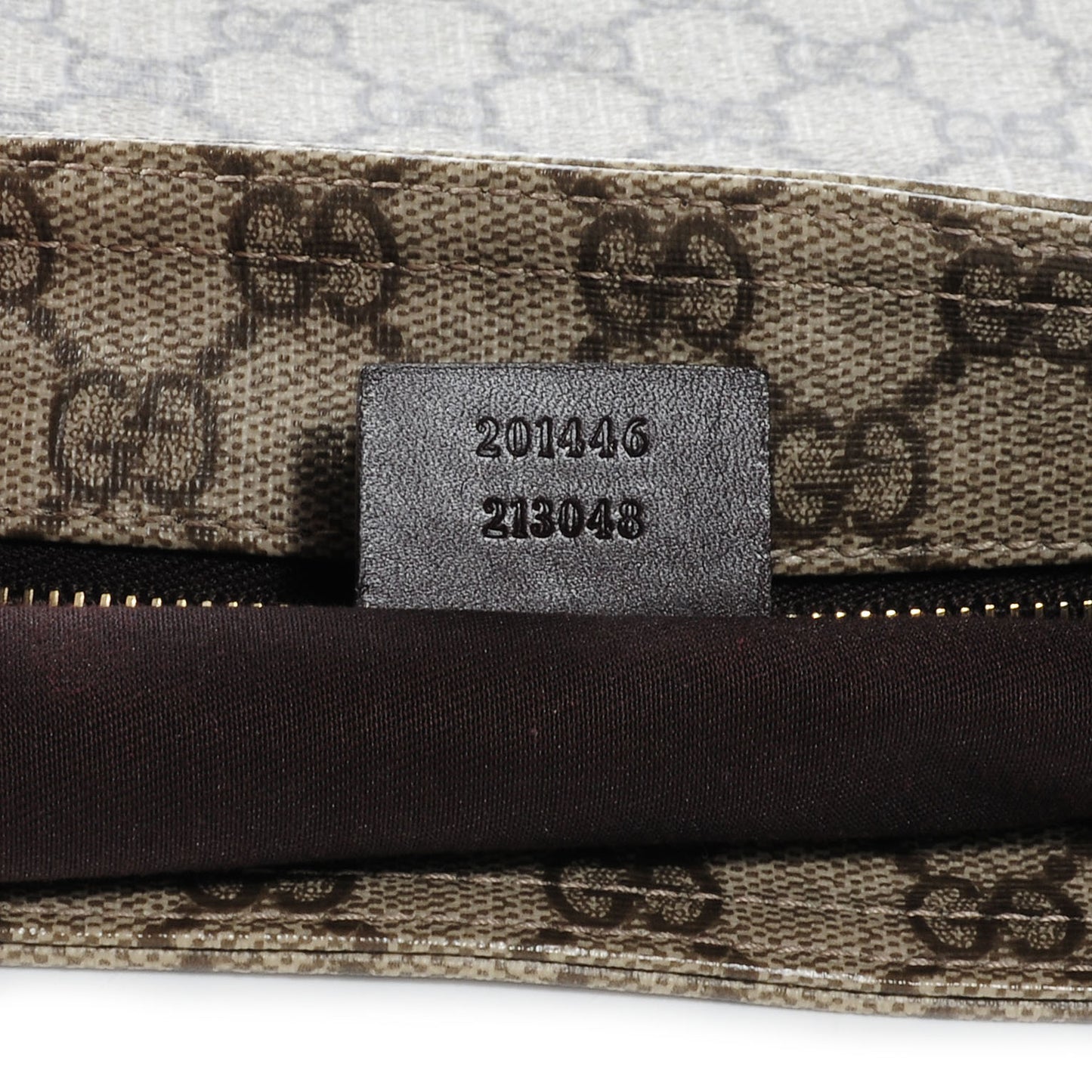 GG Plus Monogram Large Flat Messenger Bag Beige Brown