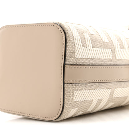 Fendi Canvas Nappa F is Fendi FF Embroidered Mini Mon Tresor Bucket Bag White Nuvola 10 of 11