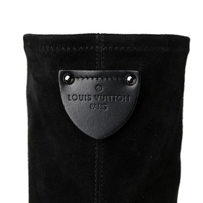 Louis Vuitton Suede Podium Platform High Boots 37 Black 9 of 16