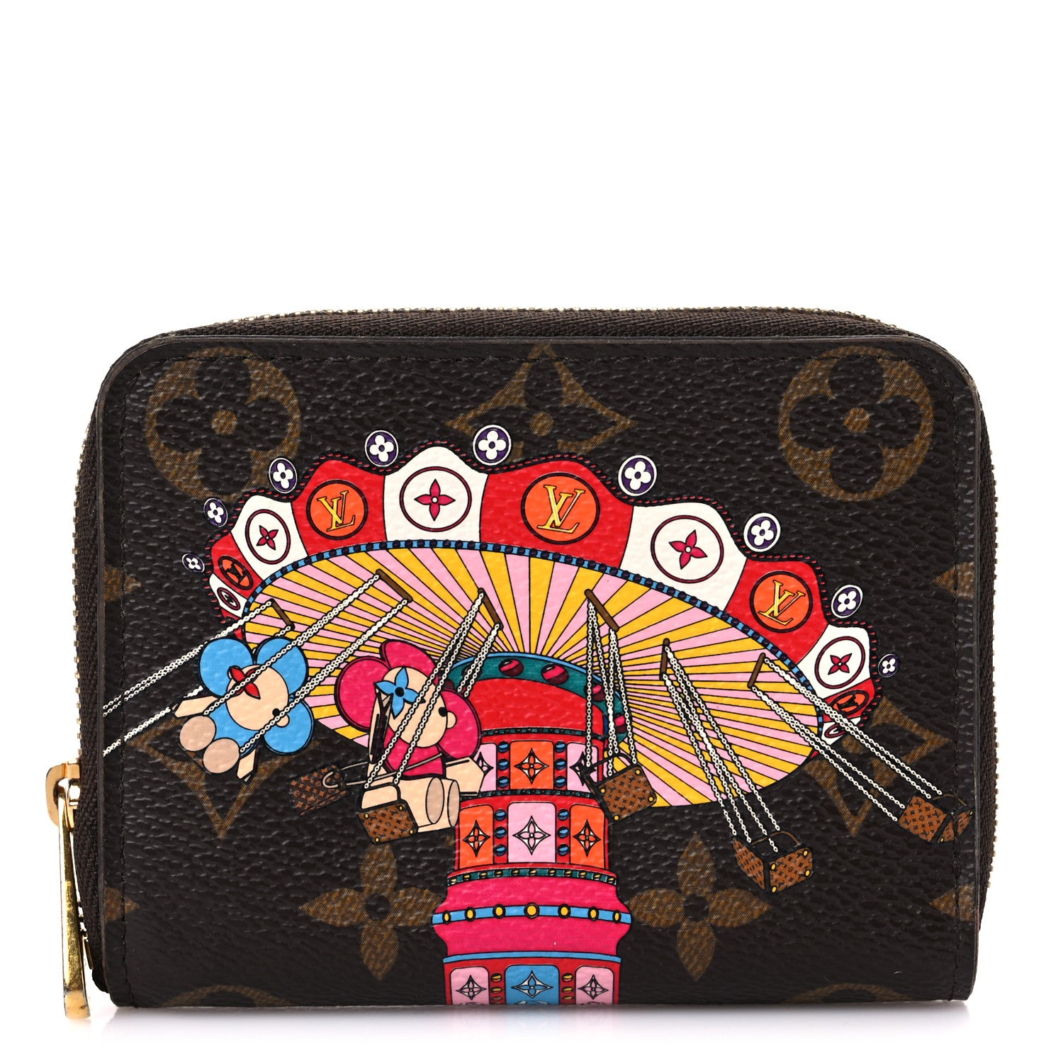 Louis Vuitton Monogram 2020 Christmas Animation Swing Ride Zippy Coin Purse Pink Poppy 1 of 19