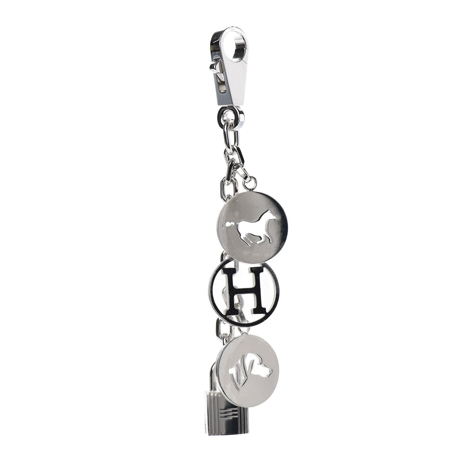 Hermes Palladium Breloque Bag Charm Silver 1 of 4