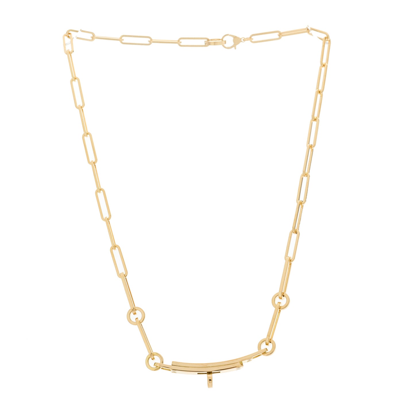 18K Yellow Gold Diamond Kelly Chaine Choker Necklace