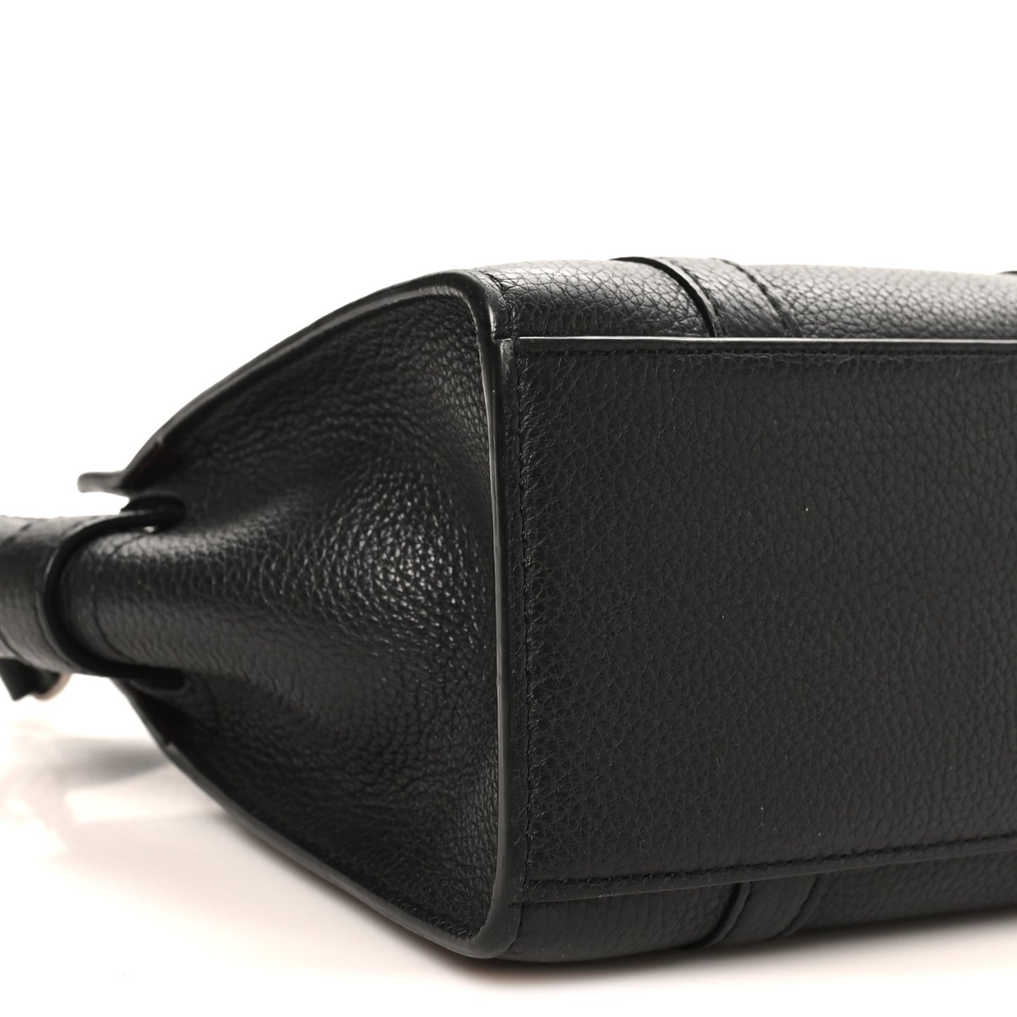 Small Classic Grain Micro Bayswater Zip Tote Black