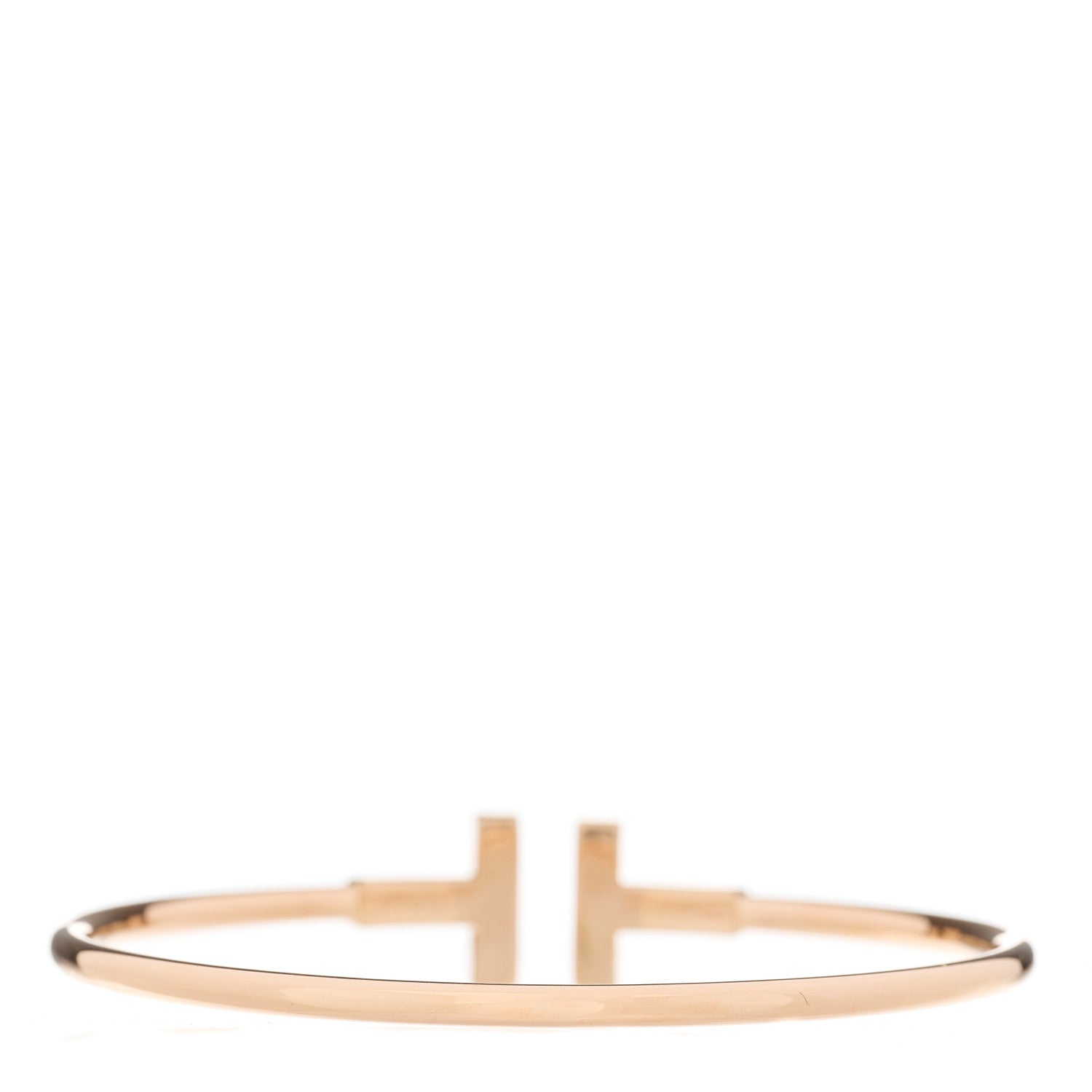 Tiffany 18K Rose Gold Diamond Mother of Pearl T Wire Bracelet 2 of 3