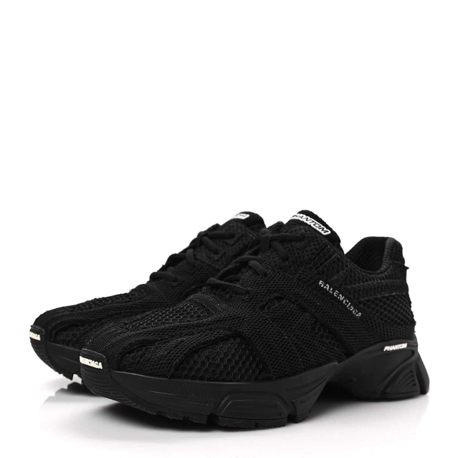 Balenciaga Fabric Mesh Womens Phantom Sneakers 37 Black 3 of 9