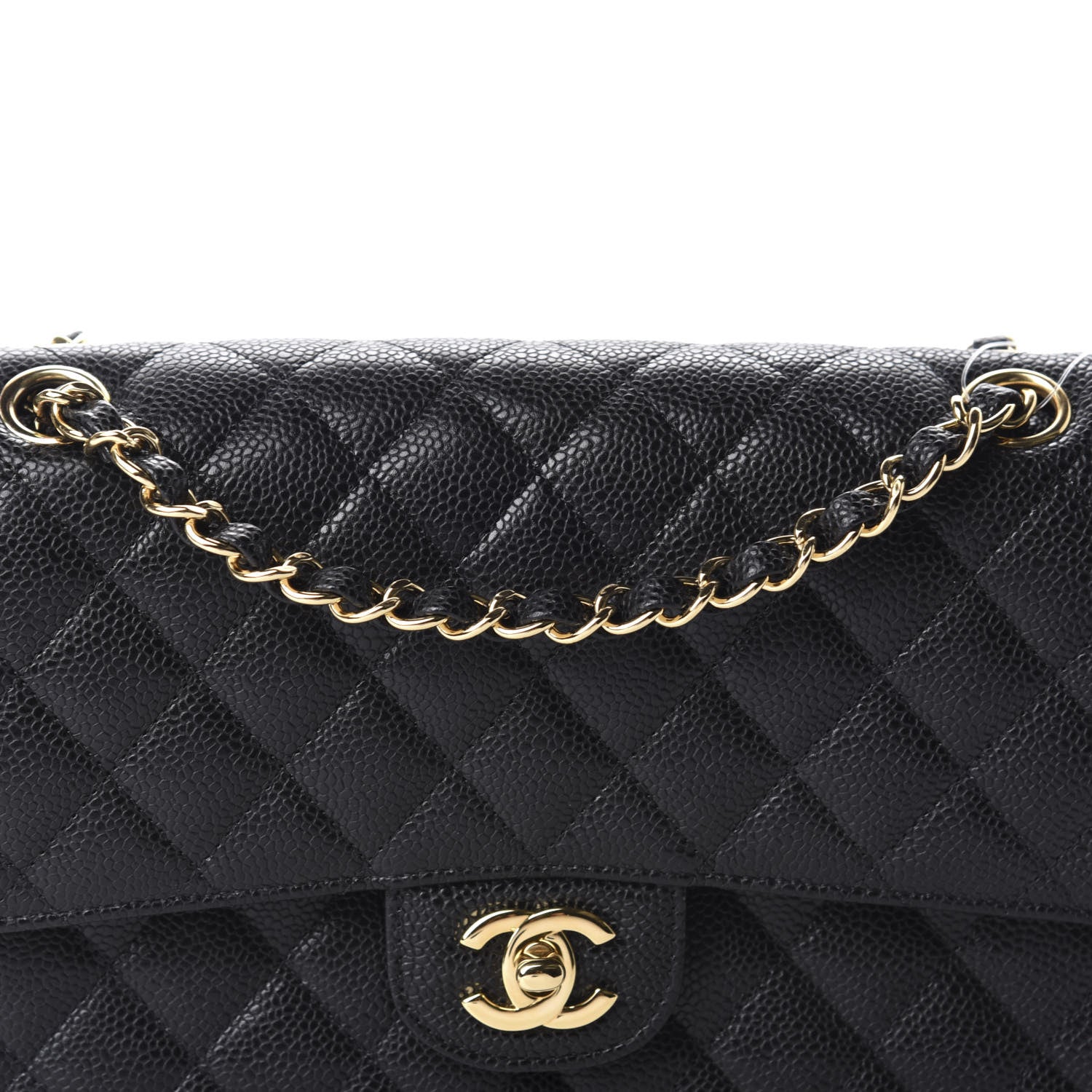 Chanel Caviar Quilted Medium Double Flap Black 10 of 11