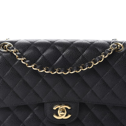 Chanel Caviar Quilted Medium Double Flap Black 10 of 11