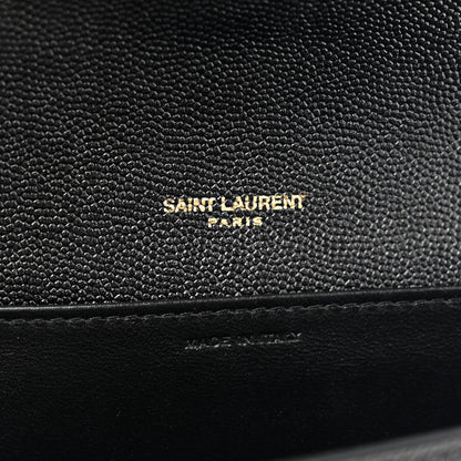 Saint Laurent Grain De Poudre Uptown Chain Wallet Black 7 of 13