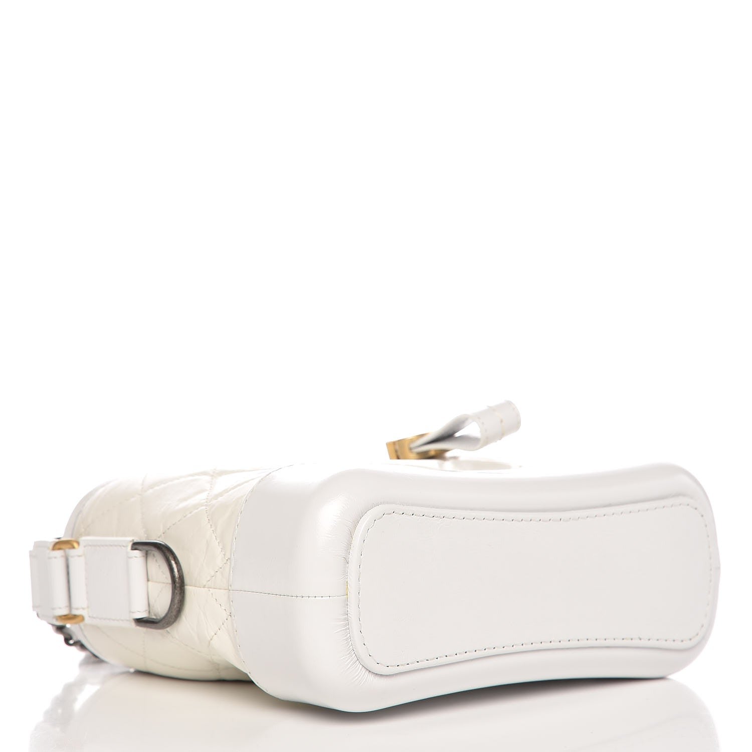 Chanel Aged Calfskin Quilted Small Gabrielle Hobo White 4 of 8