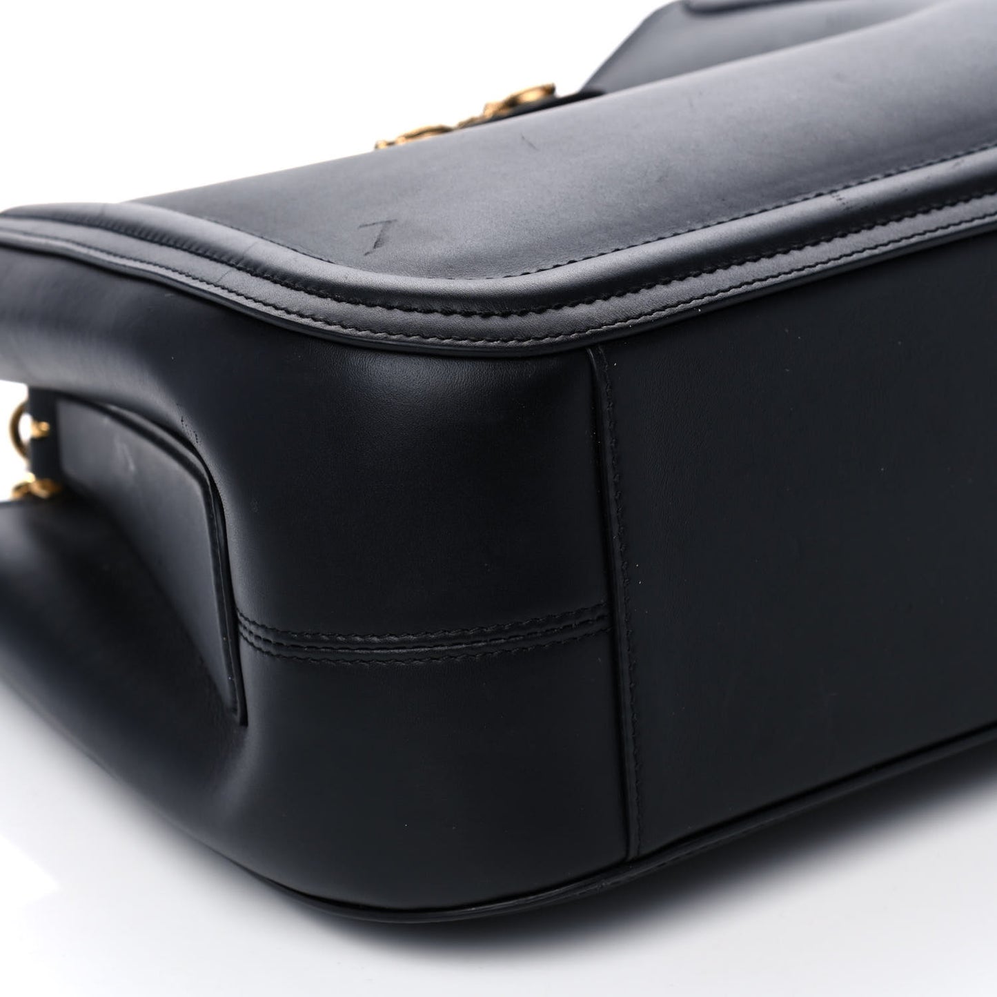 Smooth Calfskin Small DG Amore Satchel Bag Black